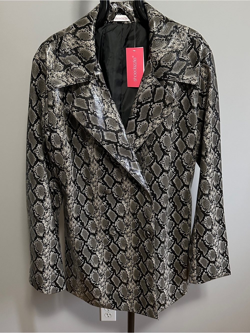 Ladies Shoedazzle faux leather reptile print blazer NWT - Picture 4 of 7
